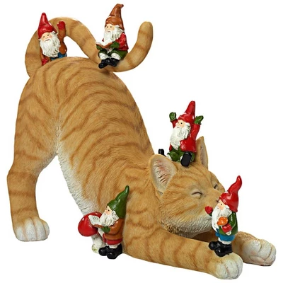 Design Toscano Catatonic Gnome Feline Frenzy Statue 1 Design Toscano Catatonic Gnome Feline Frenzy Statue