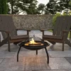 Flash Furniture 22.5" Foldable Wood Burning Firepit With Mesh Spark Screen And Poker