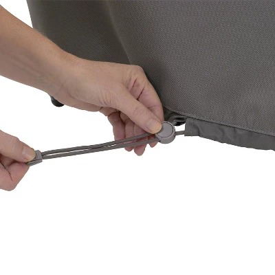 Classic Accessories Ravenna Water-Resistant Round Stand-Up Patio Heater With Table Cover, Dark Taupe 4 Classic Accessories Ravenna Water-Resistant Round Stand-Up Patio Heater With Table Cover, Dark Taupe - Image 4