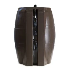 FCMP Outdoor 50-Gallon BPA Free Flat Back Home Rain Catcher Water Storage Collection Barrel For Watering Outdoor Plants & Gardens, Brown (4 Pack) -Deals Patio Elegance Store GUEST a35ab3c2 fec7 44f5 857a 8eb37075f32e