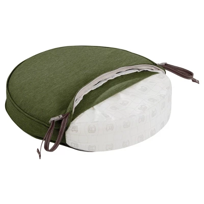 Montlake Fadesafe Round Patio Dining Seat Cushion Set - Heather Fern Green - Classic Accessories 2 Montlake Fadesafe Round Patio Dining Seat Cushion Set - Heather Fern Green - Classic Accessories - Image 2