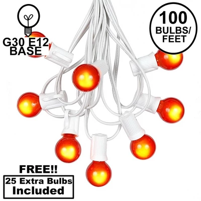 Novelty Lights 100 Feet G30 Globe Outdoor Patio String Lights, White Wire 11 Novelty Lights 100 Feet G30 Globe Outdoor Patio String Lights, White Wire - Image 11