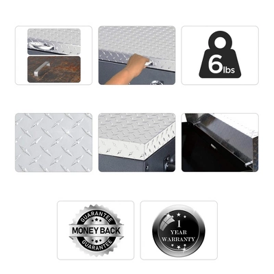 Flybold 28" Griddle Cover With Waterproof Aluminum Diamond Plate And Stainless Steel Handle For Outdoor BBQ Hood Blackstone Griddle Accessories 1 Flybold 28" Griddle Cover With Waterproof Aluminum Diamond Plate And Stainless Steel Handle For Outdoor BBQ Hood Blackstone Griddle Accessories