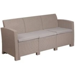 Merrick Lane Outdoor Furniture Resin Sofa Faux Rattan Wicker Pattern Patio 3-Seat Sofa With All-Weather Cushions 26 Merrick Lane Outdoor Furniture Resin Sofa Faux Rattan Wicker Pattern Patio 3-Seat Sofa With All-Weather Cushions -Deals Patio Elegance Store GUEST a5b92150 33ec 436f af88 4966dd9a88b9