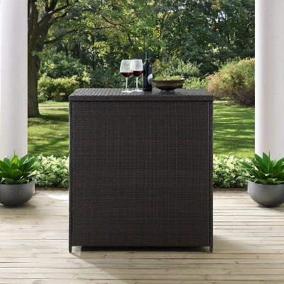 Crosley Palm Harbor Outdoor Wicker Bar 7 Crosley Palm Harbor Outdoor Wicker Bar - Image 7