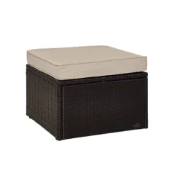 Palm Harbor Outdoor Wicker Ottoman - Sand - Crosley -Deals Patio Elegance Store GUEST a765644d 5bbf 4a77 8972 b731f287cd4f