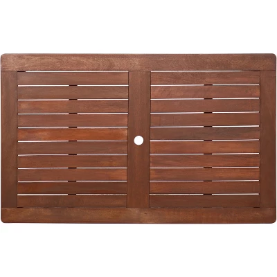 Sunnydaze Decor Sunnydaze Outdoor Meranti Wood With Teak Oil Finish Family Rectangular Patio Dining Table - 6' - Brown 2 Sunnydaze Decor Sunnydaze Outdoor Meranti Wood With Teak Oil Finish Family Rectangular Patio Dining Table - 6' - Brown - Image 2