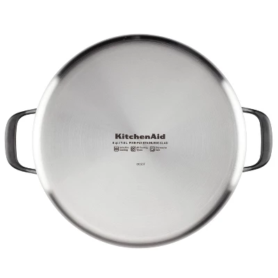 KitchenAid 5-Ply Clad Stainless Steel 8qt Stockpot With Lid 13 KitchenAid 5-Ply Clad Stainless Steel 8qt Stockpot With Lid - Image 13