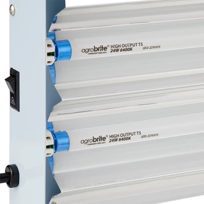 Hydrofarm FLT24 Agrobrite 4-Tube Daisy Chainable Hydroponic 2-Foot Grow Light Fixture 96W With 4-T5 Bulbs For Indoor Home Gardens 3 Hydrofarm FLT24 Agrobrite 4-Tube Daisy Chainable Hydroponic 2-Foot Grow Light Fixture 96W With 4-T5 Bulbs For Indoor Home Gardens - Image 3