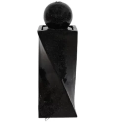 Sunnydaze Decor Sunnydaze Outdoor Polyresin Solar Powered Black Ball Water Fountain Feature With LED Light - 30" - Black -Deals Patio Elegance Store GUEST a88b2f39 e95c 44d1 b3f1 2674c5635e5e