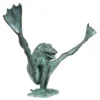 Design Toscano Crazy Legs, Leap Frog Bronze Garden Statue: Large