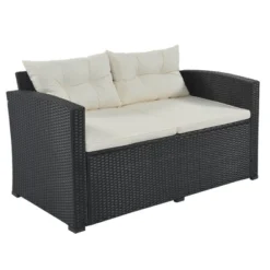 9pc Wicker Patio Sectional Seating Set With Cushions - Black/Beige - GODEER 22 9pc Wicker Patio Sectional Seating Set With Cushions - Black/Beige - GODEER -Deals Patio Elegance Store GUEST a8bad33e 2de1 4829 b698 93de2a59b391