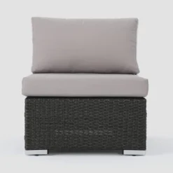 Santa Rosa 8pc Wicker Sectional Seating Set - Gray/Silver - Christopher Knight Home