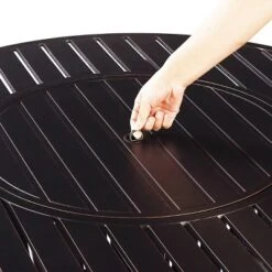 5pc Set With 44" Outdoor Aluminum Round Fire Table & 4 Deep Seating Swivel Rocking Chairs & Wind Blocker Lid - Oakland Living -Deals Patio Elegance Store GUEST a9753cfb 6a27 4546 a592 b97b2e8cb7c4