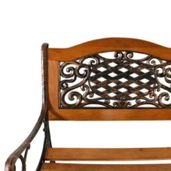 Sunnydaze Decor Sunnydaze 2-Person Ivy Crossweave Design Cast Iron And Wood Frame Outdoor Garden Bench -Deals Patio Elegance Store GUEST aa1a21eb 8c9f 40b1 a936 f3ff70f3360e