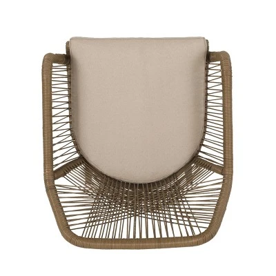 Russel 3pc Outdoor Wicker 2 Seater Chat Set - Light Brown/Beige - Christopher Knight Home 6 Russel 3pc Outdoor Wicker 2 Seater Chat Set - Light Brown/Beige - Christopher Knight Home - Image 6