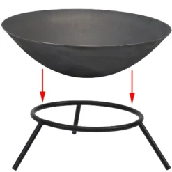 Sunnydaze Decor Sunnydaze Outdoor Camping Or Backyard Cast Iron Round Rustic Raised Fire Pit Bowl With Steel Finish On Stand - 22" -Deals Patio Elegance Store GUEST aba7125a ee04 40b3 8795 b6f554544bee