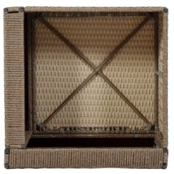 Outdoor Patio 6-Piece PE Wicker Sectional Sofa With 2 Coffee Tables, Brown Wicker + Beige Cushions - ModernLuxe -Deals Patio Elegance Store GUEST ac440593 bc60 4879 a75c 83313c30e6e7