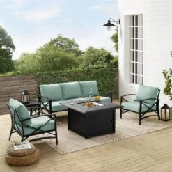 Kaplan 5pc Outdoor Sofa Set With Fire Table - Mist - Crosley 17 Kaplan 5pc Outdoor Sofa Set With Fire Table - Mist - Crosley -Deals Patio Elegance Store GUEST ac8d7a10 df67 4f1e 9dd9 f1573c6d9221