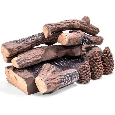 Barton Realistic Flame Large Ceramic Wood Realistic Flame Firepit Log Kit Fireplace Logs 7 Barton Realistic Flame Large Ceramic Wood Realistic Flame Firepit Log Kit Fireplace Logs - Image 7