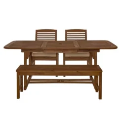 Ravenscroft 4pc Extendable Acacia Wood Outdoor Dining Set - Saracina Home 15 Ravenscroft 4pc Extendable Acacia Wood Outdoor Dining Set - Saracina Home -Deals Patio Elegance Store GUEST aceba1fb ced7 4574 a6c3 679b568def71