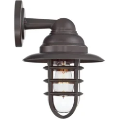 John Timberland Marlowe Industrial Outdoor Wall Light Fixture Galvanized Hooded Cage 13 1/4" Clear Glass For Post Exterior Barn Deck House Porch Yard 11 John Timberland Marlowe Industrial Outdoor Wall Light Fixture Galvanized Hooded Cage 13 1/4" Clear Glass For Post Exterior Barn Deck House Porch Yard -Deals Patio Elegance Store GUEST acf00e54 2477 4019 958b ab5c20fe7f03