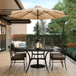 Flash Furniture Kona 9 FT Round Umbrella With 1.5" Diameter Aluminum Pole With Crank And Tilt Function 15 Flash Furniture Kona 9 FT Round Umbrella With 1.5" Diameter Aluminum Pole With Crank And Tilt Function -Deals Patio Elegance Store GUEST ade5021d 798b 431a 92f9 e2a2234318af