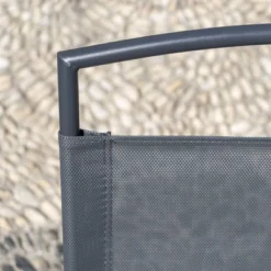 5pc Outdoor Steel Dining Set With Folding Chairs & Square Glass Table Top Gray - Crestlive Products -Deals Patio Elegance Store GUEST ae522b66 a1a8 4a55 88ca 9194021fa8ec