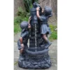 Northlight 29" Children At The Water Pump Well Outdoor Patio Garden Fountain - Black/Bronze