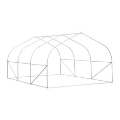 Outsunny 11.5' X 9.8' X 6.5' Outdoor Walk-In Tunnel Greenhouse Hot House With Roll-up Windows, Zippered Door, PE Cover, White -Deals Patio Elegance Store GUEST aec1edcb 0510 49d6 ae2a ff8d084b9803