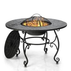 Costway 35.5'' Patio Fire Pit Dining Table Charcoal Wood Burning W/ Cooking BBQ Grate 17 Costway 35.5'' Patio Fire Pit Dining Table Charcoal Wood Burning W/ Cooking BBQ Grate -Deals Patio Elegance Store GUEST af6d8a3c beff 41d8 8cf5 3f380736b5f0