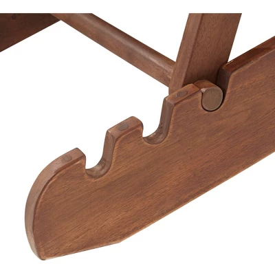 Teal Island Designs Fletcher Dark Wood Outdoor Reclining Adirondack Chairs Set Of 2 6 Teal Island Designs Fletcher Dark Wood Outdoor Reclining Adirondack Chairs Set Of 2 - Image 6