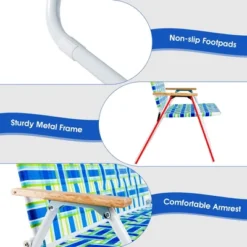 Costway 2-Person Folding Chair With Armrest 661 LBS Load Capacity For Camping Beach -Deals Patio Elegance Store GUEST af8d9c50 8f1e 4cc2 9b67 654d8cd322ff