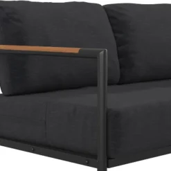Flash Furniture Indoor/Outdoor Patio Loveseat With Cushions - Modern Aluminum Framed Loveseat With Teak Accent Arms -Deals Patio Elegance Store GUEST afa1ed62 323c 4760 944e ab58aa7e4b16 1
