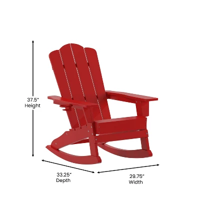 Flash Furniture Newport HDPE Adirondack Chair With Cup Holder And Pull Out Ottoman, All-Weather HDPE Indoor/Outdoor Chair 6 Flash Furniture Newport HDPE Adirondack Chair With Cup Holder And Pull Out Ottoman, All-Weather HDPE Indoor/Outdoor Chair - Image 6
