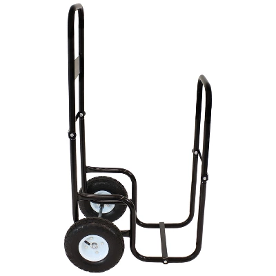 Sunnydaze Decor Sunnydaze Indoor/Outdoor Steel Rolling Firewood Log Cart Carrier With Wheels - 1/8 Face Cord - Black 9 Sunnydaze Decor Sunnydaze Indoor/Outdoor Steel Rolling Firewood Log Cart Carrier With Wheels - 1/8 Face Cord - Black - Image 9