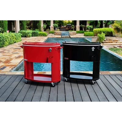 80qt Sporty Oval Rolling Patio Cooler - Permasteel 10 80qt Sporty Oval Rolling Patio Cooler - Permasteel - Image 10