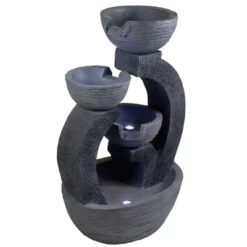 Northlight 31.5" Black Lighted Three-tier Outdoor Garden Water Fountain -Deals Patio Elegance Store GUEST b2d6d24f ce70 4c39 9e63 883a9fdfb4b0
