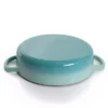 Crock-Pot 5 Quart Artisan Enameled Cast Iron Braiser Pan With Self Basting Lid In Blue