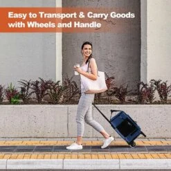 Costway 50-Can 3-in-1 Insulated Rolling Cooler With Adjustable Handle & Bottom Plate Blue/Grey -Deals Patio Elegance Store GUEST b32f4ca0 9e0a 4e95 8d87 2dfc924943d1