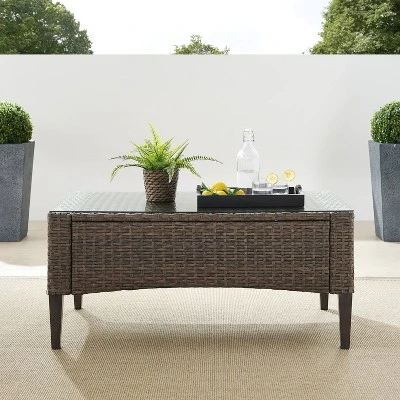 Rockport Outdoor Wicker Coffee Table - Crosley 7 Rockport Outdoor Wicker Coffee Table - Crosley - Image 7