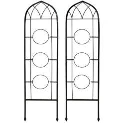 Sunnydaze Decor Sunnydaze 2-Piece Arched Climbing Plants Wall Trellis With Flower Pot Supports -Deals Patio Elegance Store GUEST b3af8a05 162e 498b 90a4 c44d862f7df5