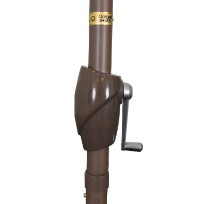 9' X 9' Aluminum Push Button Tilt Crank Sunbrella Patio Umbrella Blue - California Umbrella 3 9' X 9' Aluminum Push Button Tilt Crank Sunbrella Patio Umbrella Blue - California Umbrella - Image 3