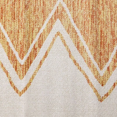 7'9" X 10'2" New York Patio Sofia Leon Indoor/Outdoor Rug Ivory/Mustard - Nicole Miller 2 7'9" X 10'2" New York Patio Sofia Leon Indoor/Outdoor Rug Ivory/Mustard - Nicole Miller - Image 2