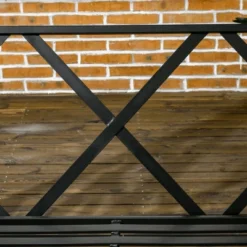 Outsunny 3-Seat Patio Swing Chair, Outdoor Canopy Swing Glider With Cushion With 3 Throw Pillows & Adjustable Shade For Porch, Black -Deals Patio Elegance Store GUEST b419ef38 5109 4882 b061 c01f555a0109