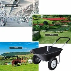 Costway 2 Tire Wheelbarrow Cart Heavy-duty Dolly Utility Cart Black 13 Costway 2 Tire Wheelbarrow Cart Heavy-duty Dolly Utility Cart Black -Deals Patio Elegance Store GUEST b444526d 3899 49a8 93b4 6231409380df