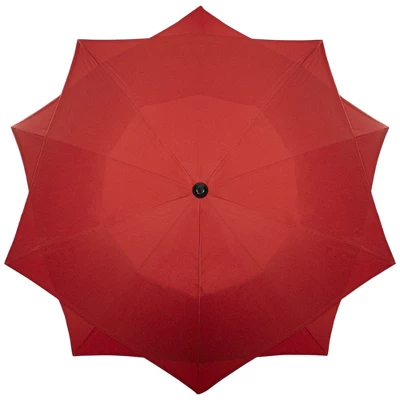 Northlight 8.85ft Outdoor Patio Lotus Umbrella With Hand Crank, Terracotta 2 Northlight 8.85ft Outdoor Patio Lotus Umbrella With Hand Crank, Terracotta - Image 2