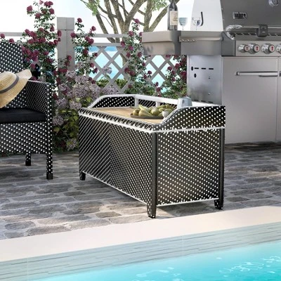 2pc Maksville Aluminum Patio Loveseat & Storage Bench - MiBasics 5 2pc Maksville Aluminum Patio Loveseat & Storage Bench - MiBasics - Image 5