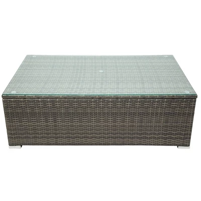 7pc Wicker Patio Seating Set With Storage Box - Gray - GODEER 9 7pc Wicker Patio Seating Set With Storage Box - Gray - GODEER - Image 9