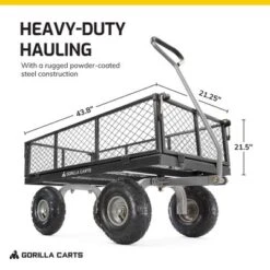 Gorilla Cart 800lbs. Heavy Duty Durable Steel Mesh Flatbed Garden Utility Wagon Cart - Black 7 Gorilla Cart 800lbs. Heavy Duty Durable Steel Mesh Flatbed Garden Utility Wagon Cart - Black -Deals Patio Elegance Store GUEST b4e8725e 3349 4f16 a600 2bc2a667d85e